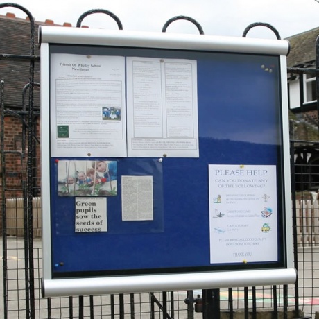 Scroll Rail Mounted External Noticeboard